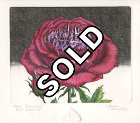 etching of rose that is urbanized